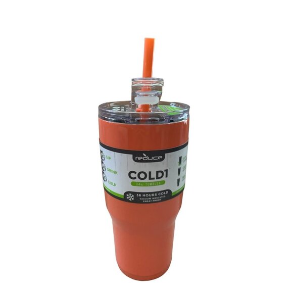 Reduce Cold-1 Tumbler Stainless Steel 34 Oz Vacuum Insulated w/Straw - Picture 1 of 6